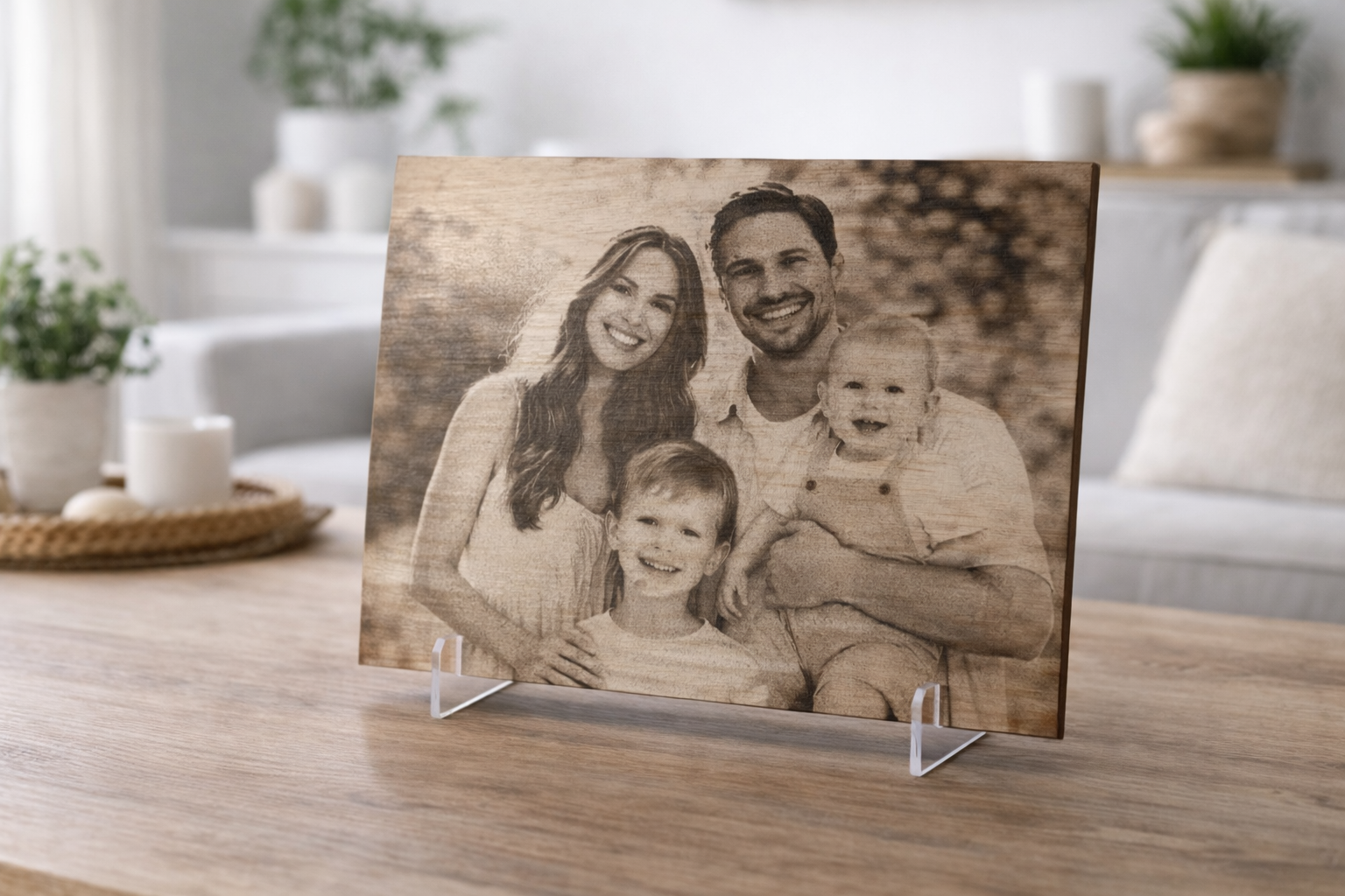 Foto auf Holz – Persönliche Lasergravur