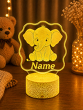 Personalisierte LED Lampe mit Namen für Kinder – Tier Nachtlicht